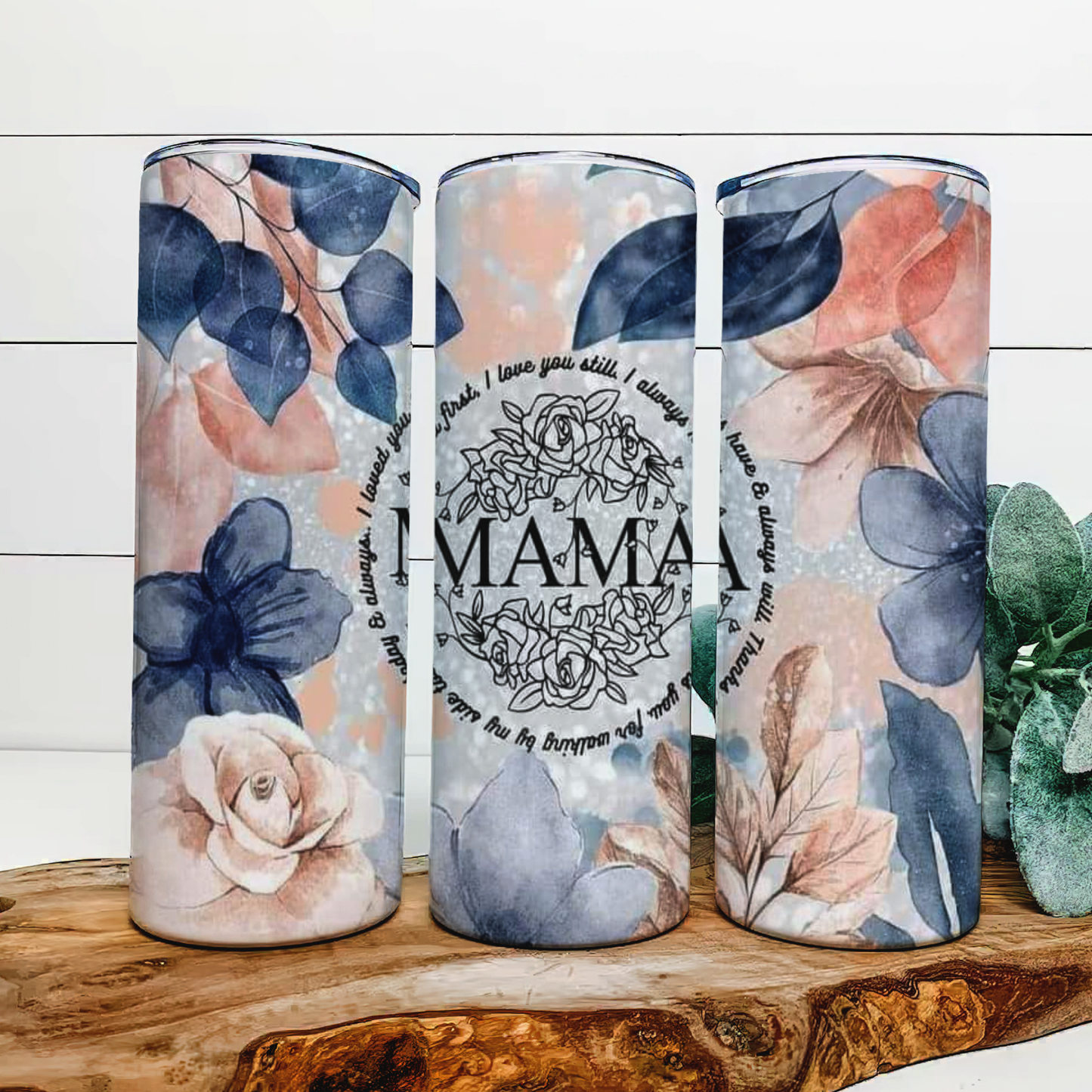 Mama flower tumbler